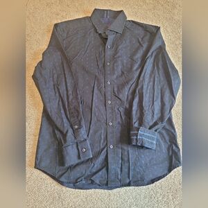 Robert Graham Modern American Size Large Blue Long Sleeved Button Shirt‎